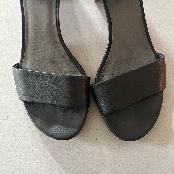 Stuart Weitzman Broadband Nero Sport Calf sandal Leather 9 M - Picture 3 of 7